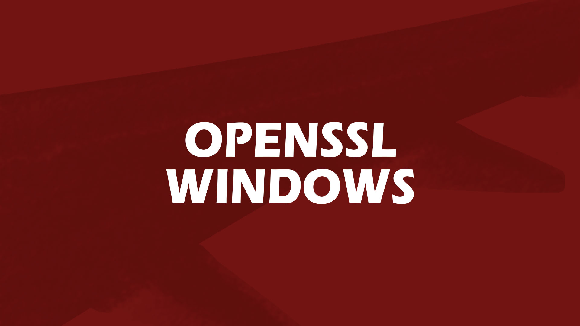 نصب OPENSSL در ترمینال ویندوز 11